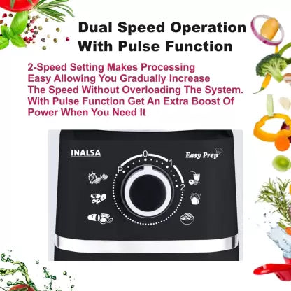 Inalsa Easy Prep_ 800 W Food Processor (Black) Inalsa Easy Prep_ 800 W Food Processor (Black)